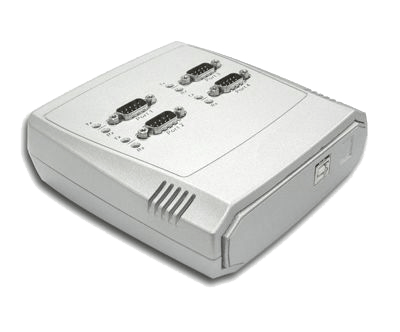 4-Port USB to Serial adapter, RS-232, 920 Kbps, white