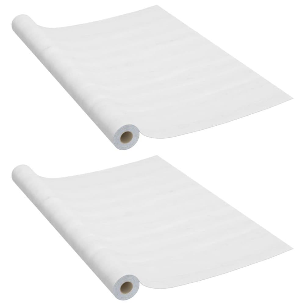 vidaXL Selvklebende folier til dør 2 stk 210x90 cm PVC hvit trefarge