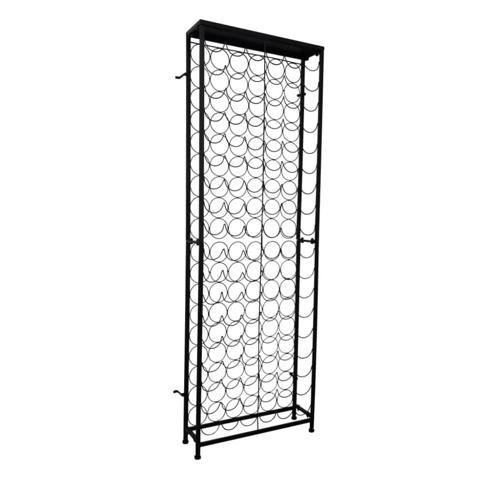 vidaXL vinreol til 108 flasker metal