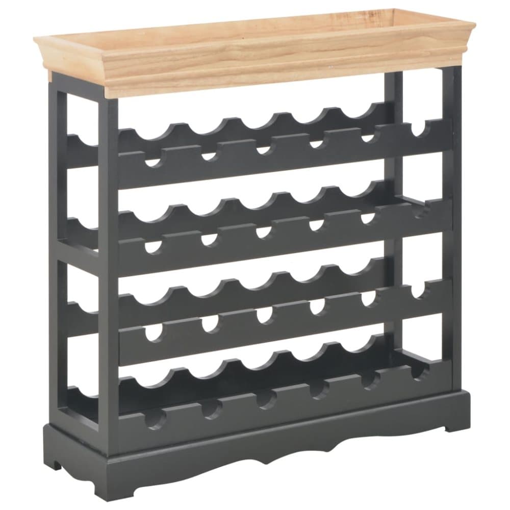 vidaXL vinskab 70 x 22,5 x 70,5 cm MDF sort