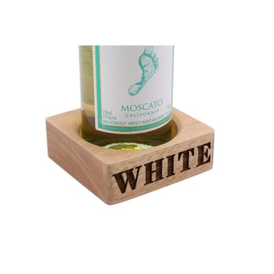 CGB Giftware Loft White Wine Carved Bottle Holder