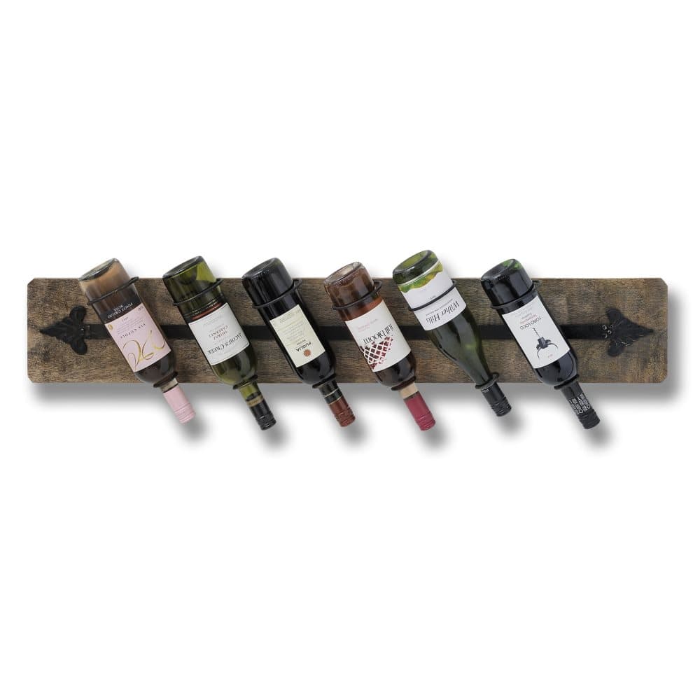 Hill Interiors Wooden Wall Mounted 6 Bottle Wine Rack
