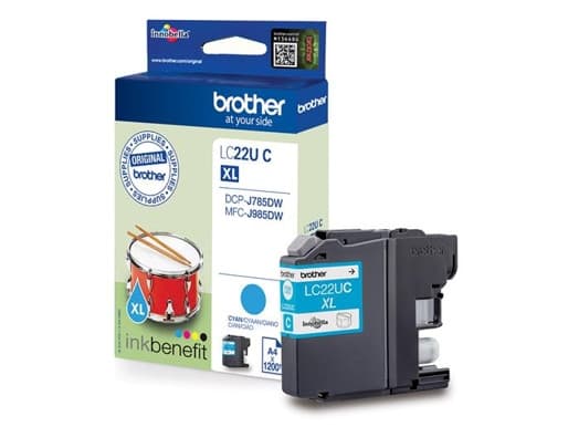 Brother LC22UC Cyan 1200sid.