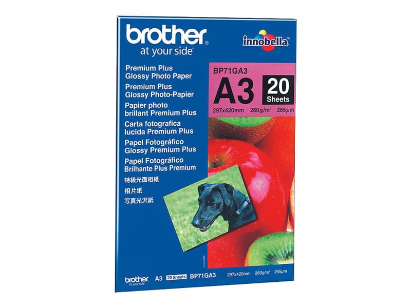 Brother A3 Glossy Inkjet papper 260g (20)