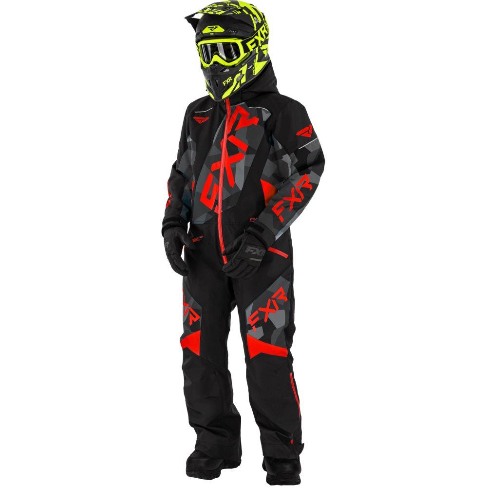 Fxr Barn vinteroverall CX Monosuit - Black/Char Camo/Nuke