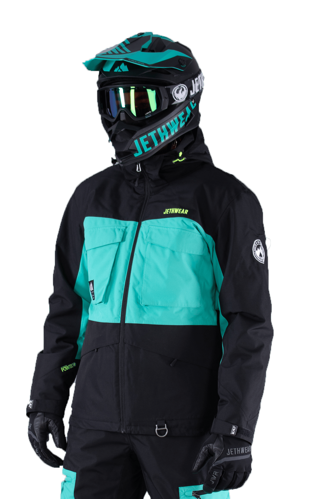 Jethwear skoterjacka - vinterjacka herr One Mile Jacket - Black/Mint