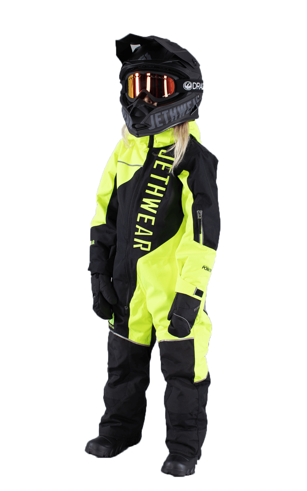 Jethwear Barnoverall - Vinteroverall Odin & Olivia Kids monosuit - Black/Yellow