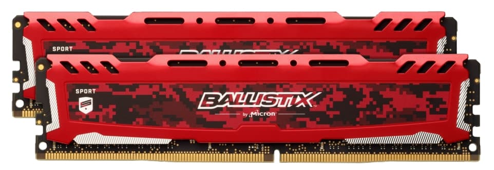 Crucial Ballistix Sport LT Red 16GB Kit (2 x 8GB) DDR4-3000 UDIMM