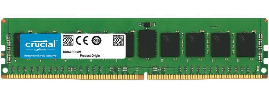 Crucial 16GB DDR4 2666MHz (PC4-21300) CL19 DR x8 ECC Registered DIMM 288pin