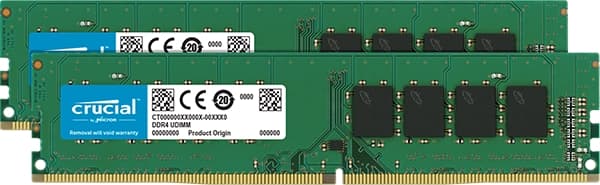 Crucial 8GB Kit (4GBx2) DDR4 2400 MT/s (PC4-19200) CL17 SR x8 Unbuffered DIMM 288pin