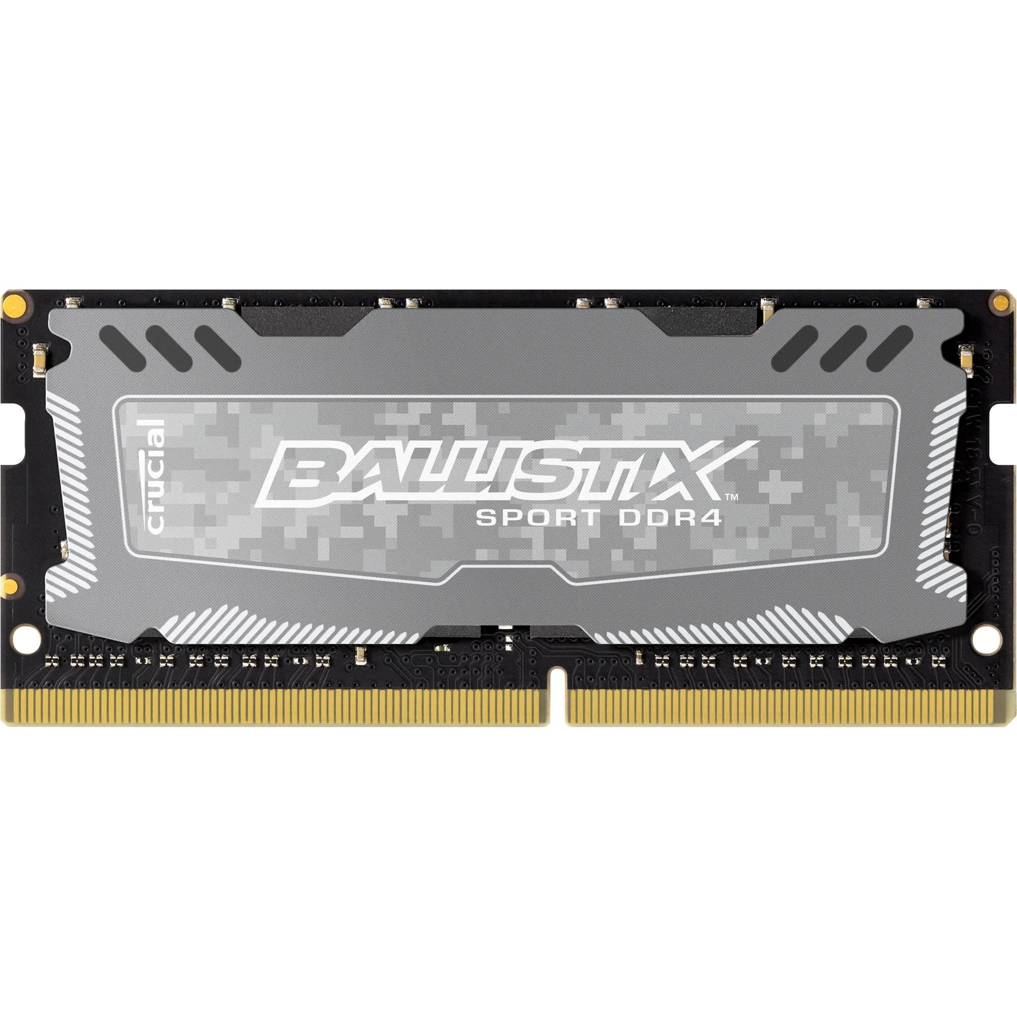 Crucial Ballistix Sport LT 16GB DDR4 2400MHz (PC4-19200) CL16 DR x8 Unbuffered SODIMM 260pin Grey