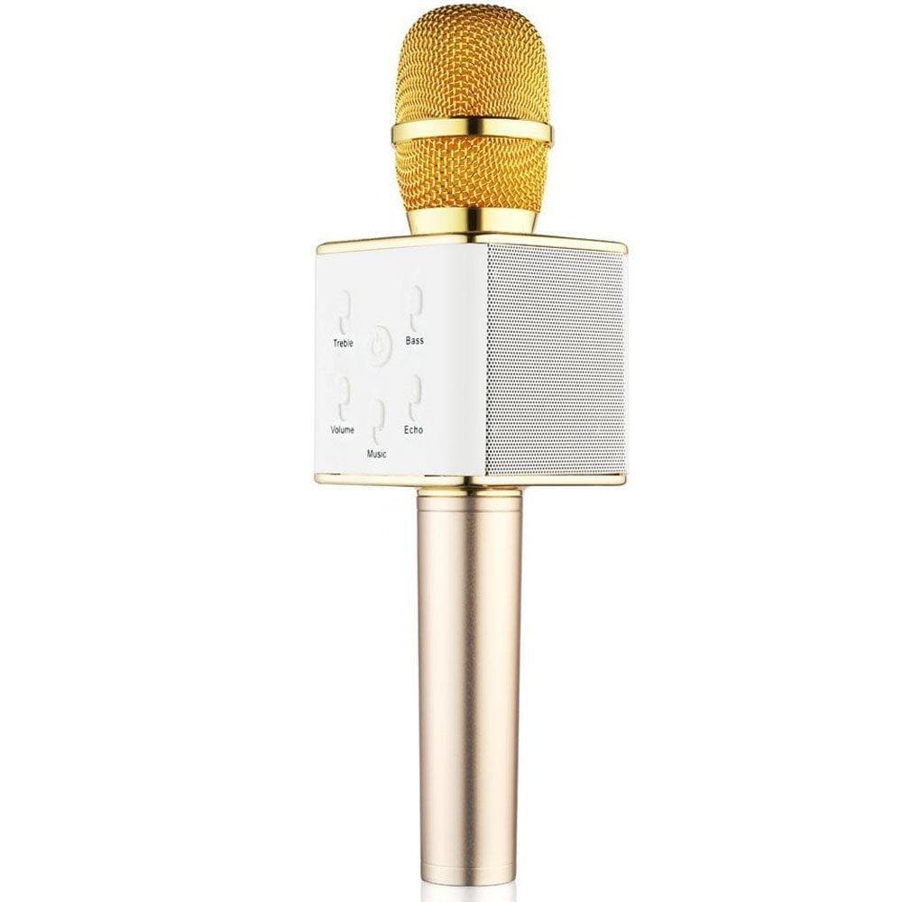 Karaoke mikrofon med Bluetooth högtalare 3W - Guld