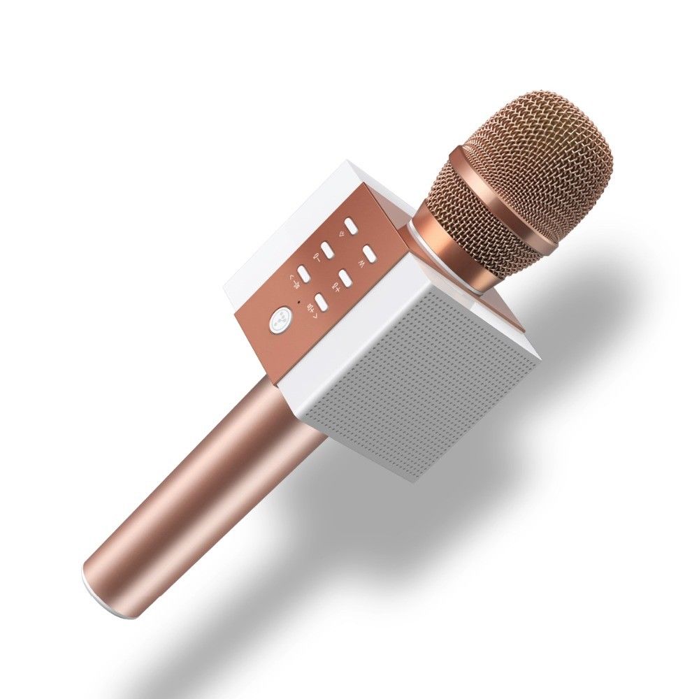 Karaoke mikrofon med Bluetooth høyttaler 5W Roségold | CDON Karaoke mikrofon med innebygd Bluetooth høyttaler 5W