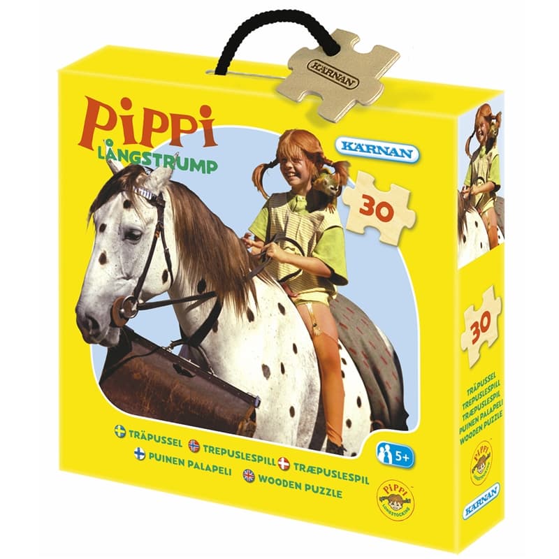 Kärnan Askpussel trä Pippi Långstrump