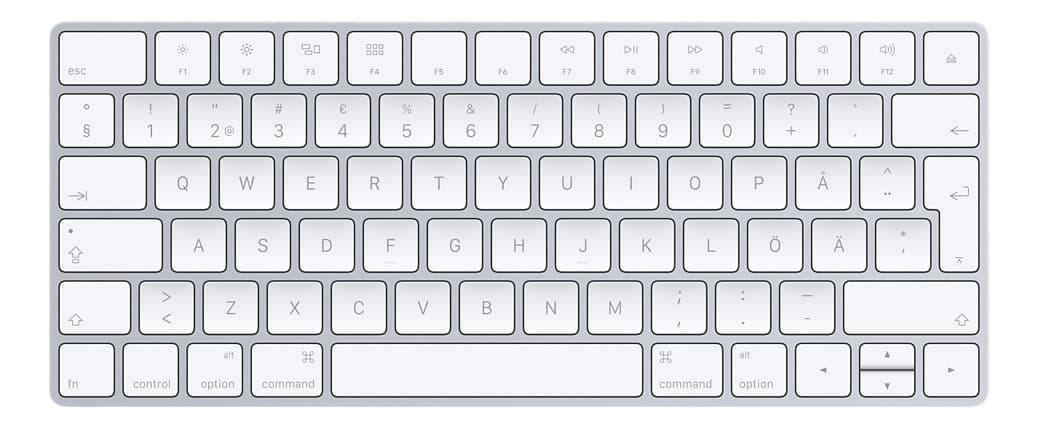 Apple MLA22S/A - Apple Magic näppäimistö, hopea/valkoinen