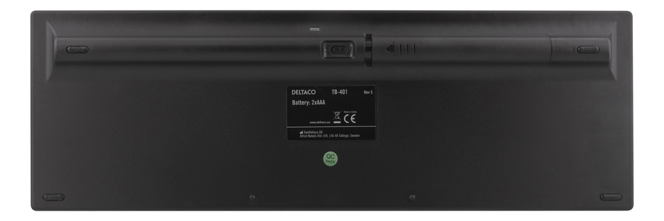 DELTACO Kompakt Bluetooth tangentbord, Pan Nordsk layout DELTACO Compact Bluetooth Keyboard, Pan Nordic Layout, Win