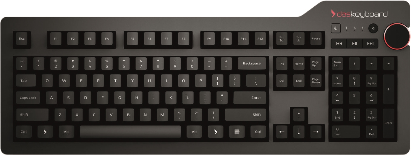 Das Keyboard 4 Professional, Cherry MX Blue, Nordisk, USB Das Keyboard Prime 13, minimalistisk design, bakrundsbelyst