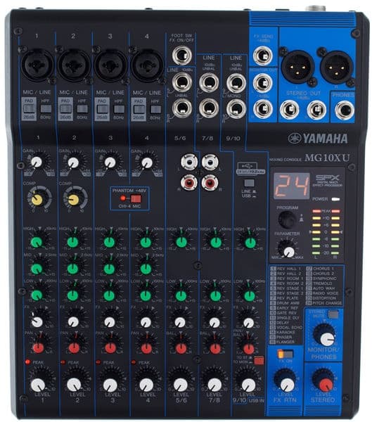 Yamaha MG10XU Analog USB Mixer Svart