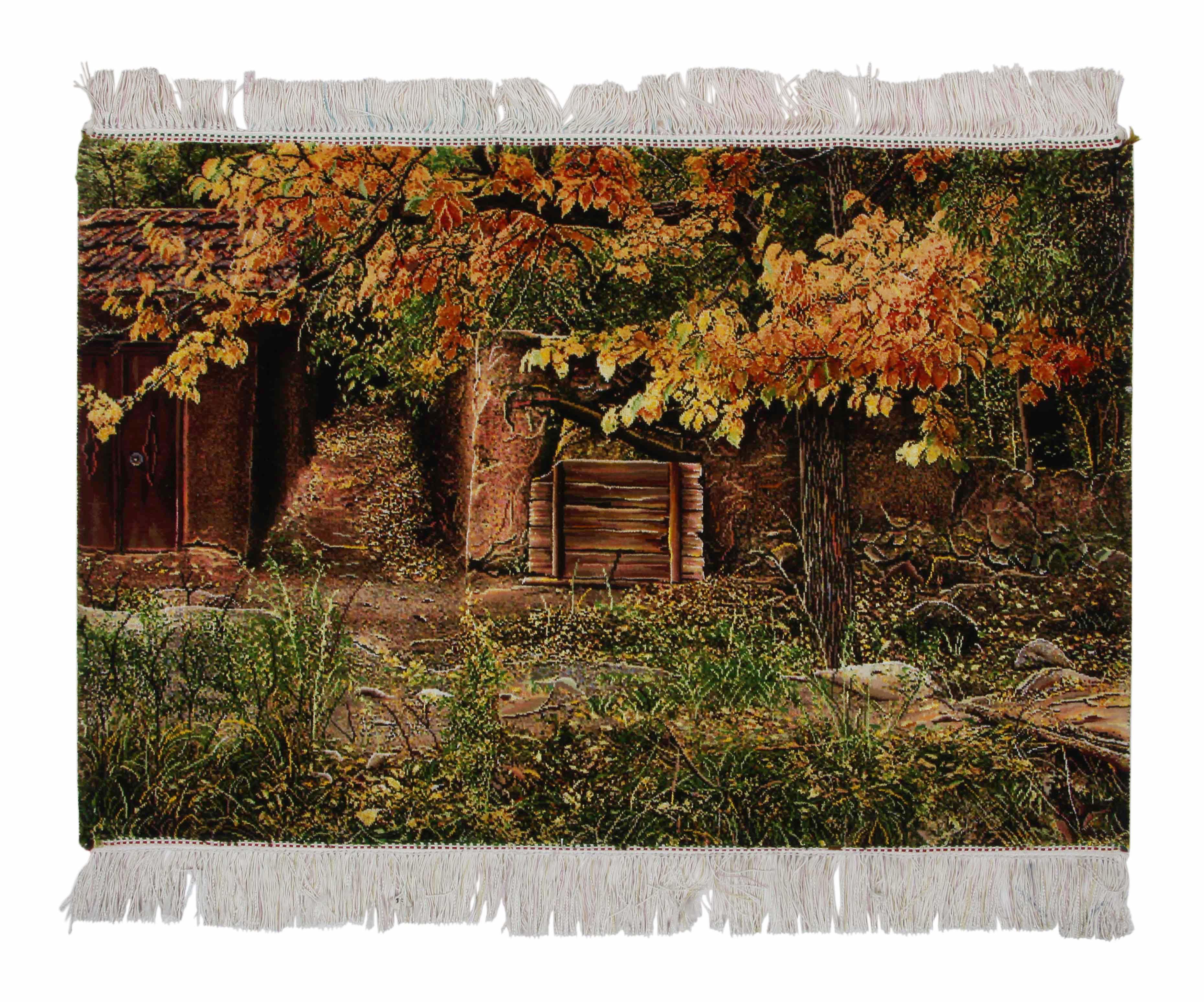 Käsin solmittu persialainen seinämatto Tabriz 66x100cm