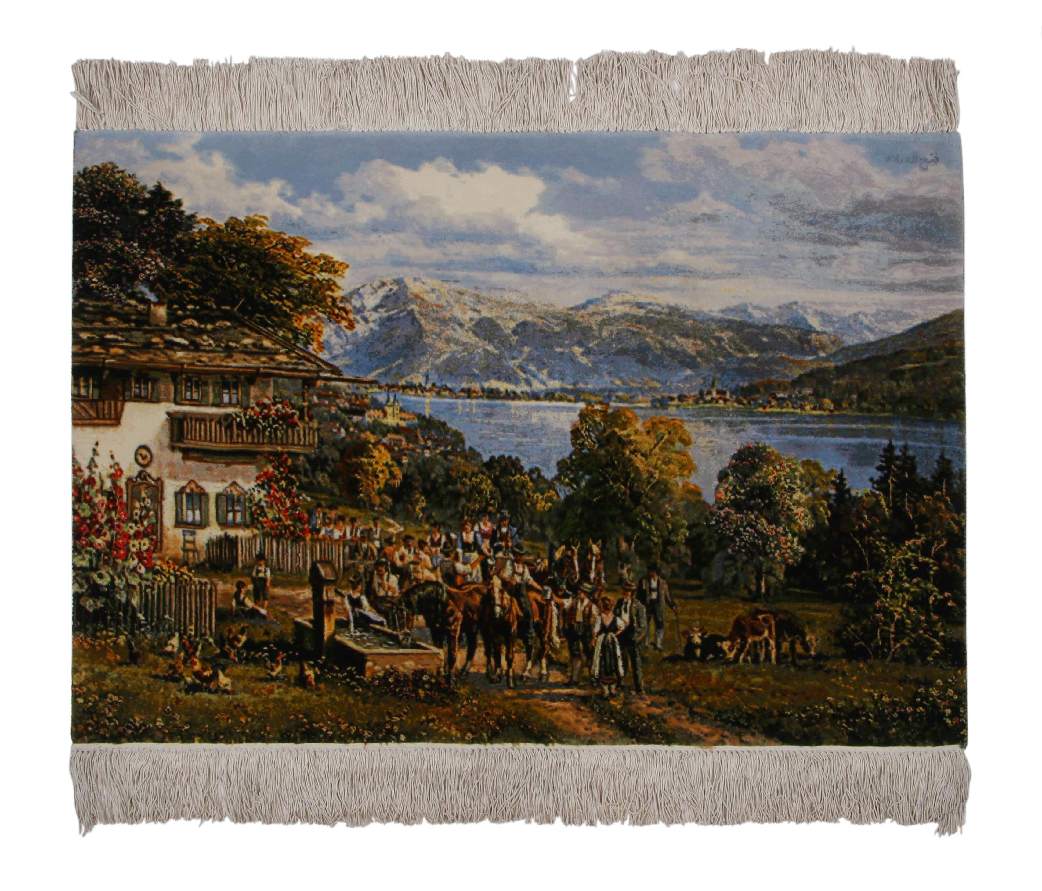 Käsin solmittu persialainen seinämatto Tabriz 68x100cm
