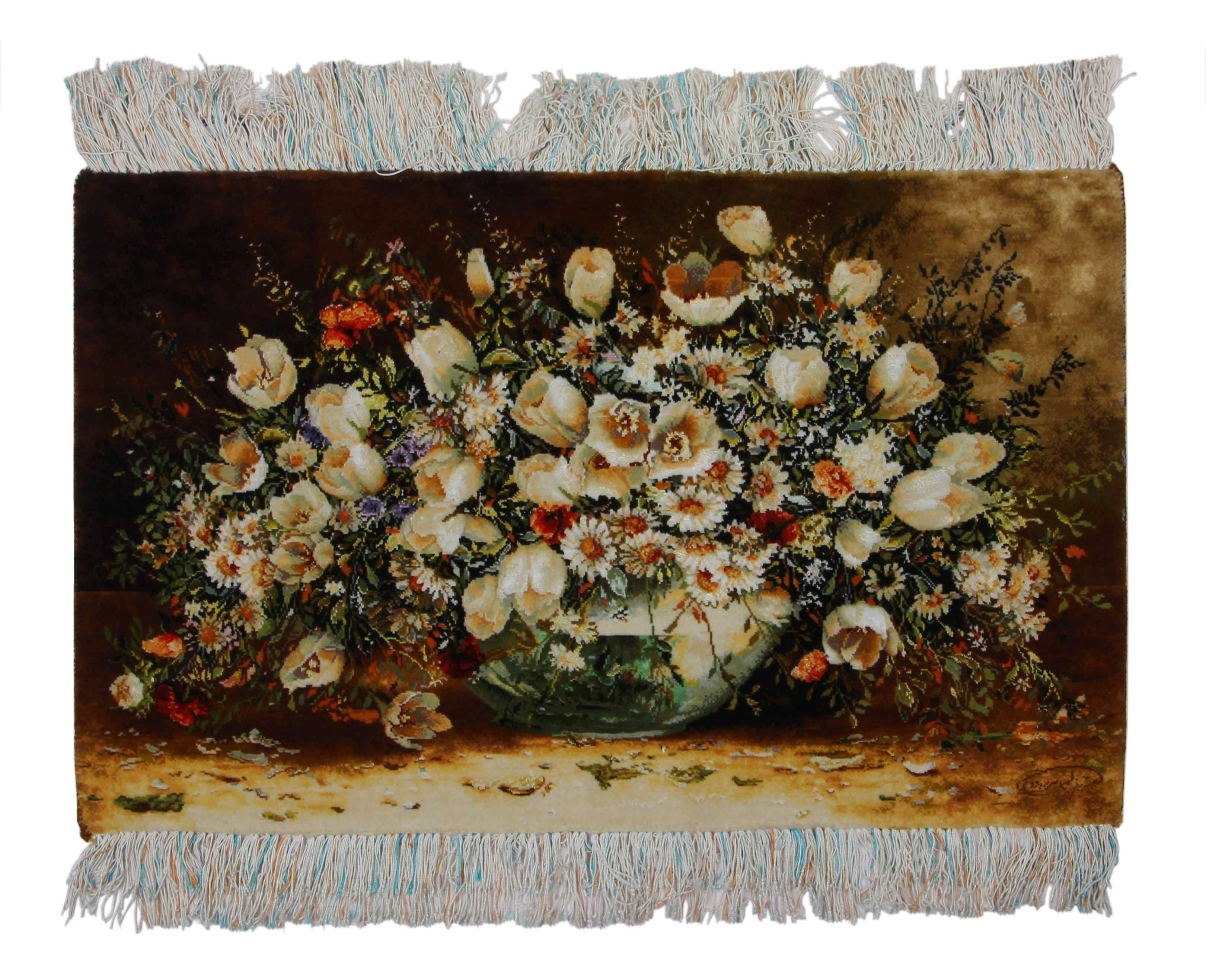Käsin solmittu persialainen seinämatto Tabriz 55x87cm
