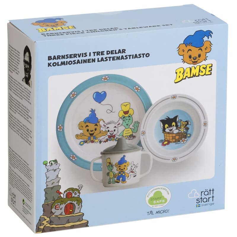 Rätt Start Barnservis Bamse Blomma