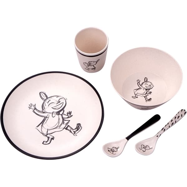 Barbo Toys - Moomin Little My Bamboo Melamine 5 pcs package (plate, bowl, tumbler, 2 spoons)