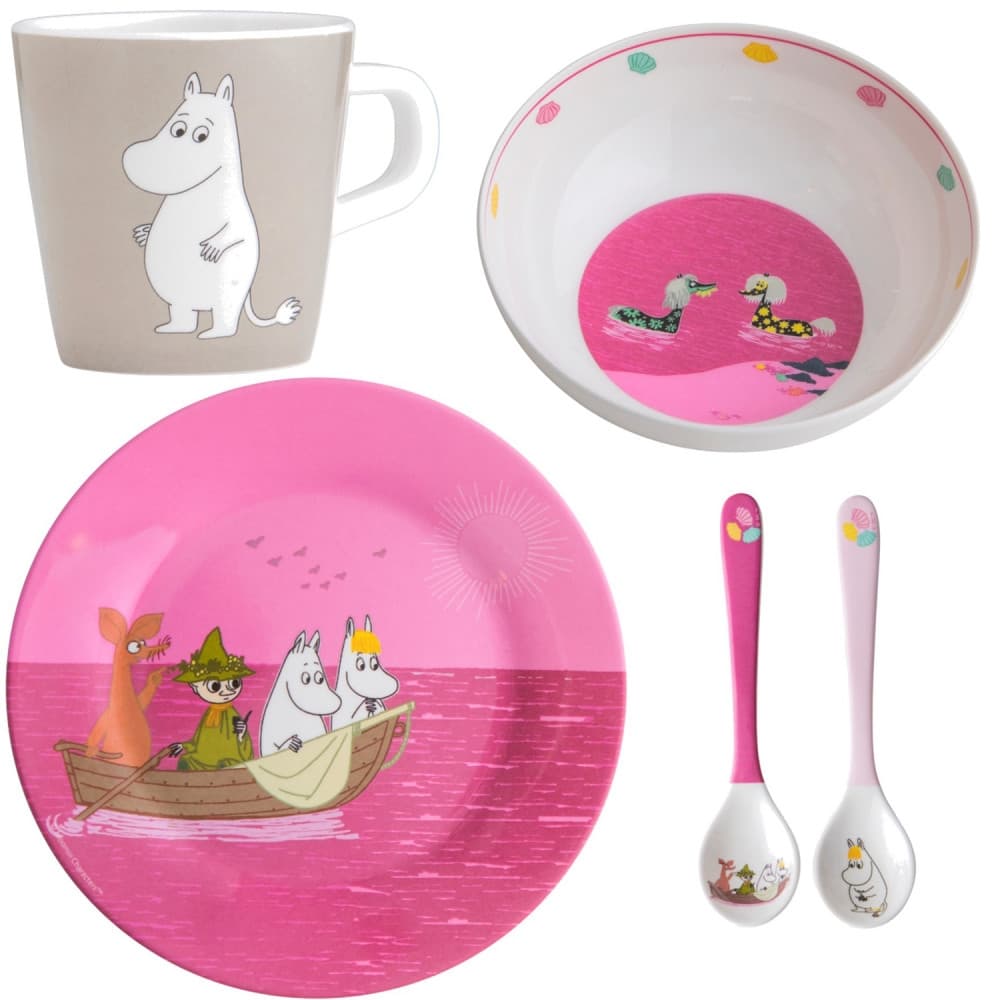 Mumin Barnservis rosa