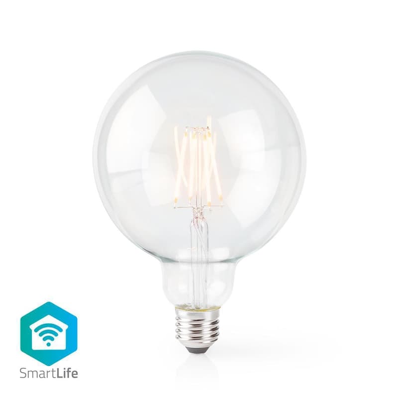 Nedis smart LED-lampa som kan anslutas till Wi-Fi, E27, 125 mm, 5W, 500 lm