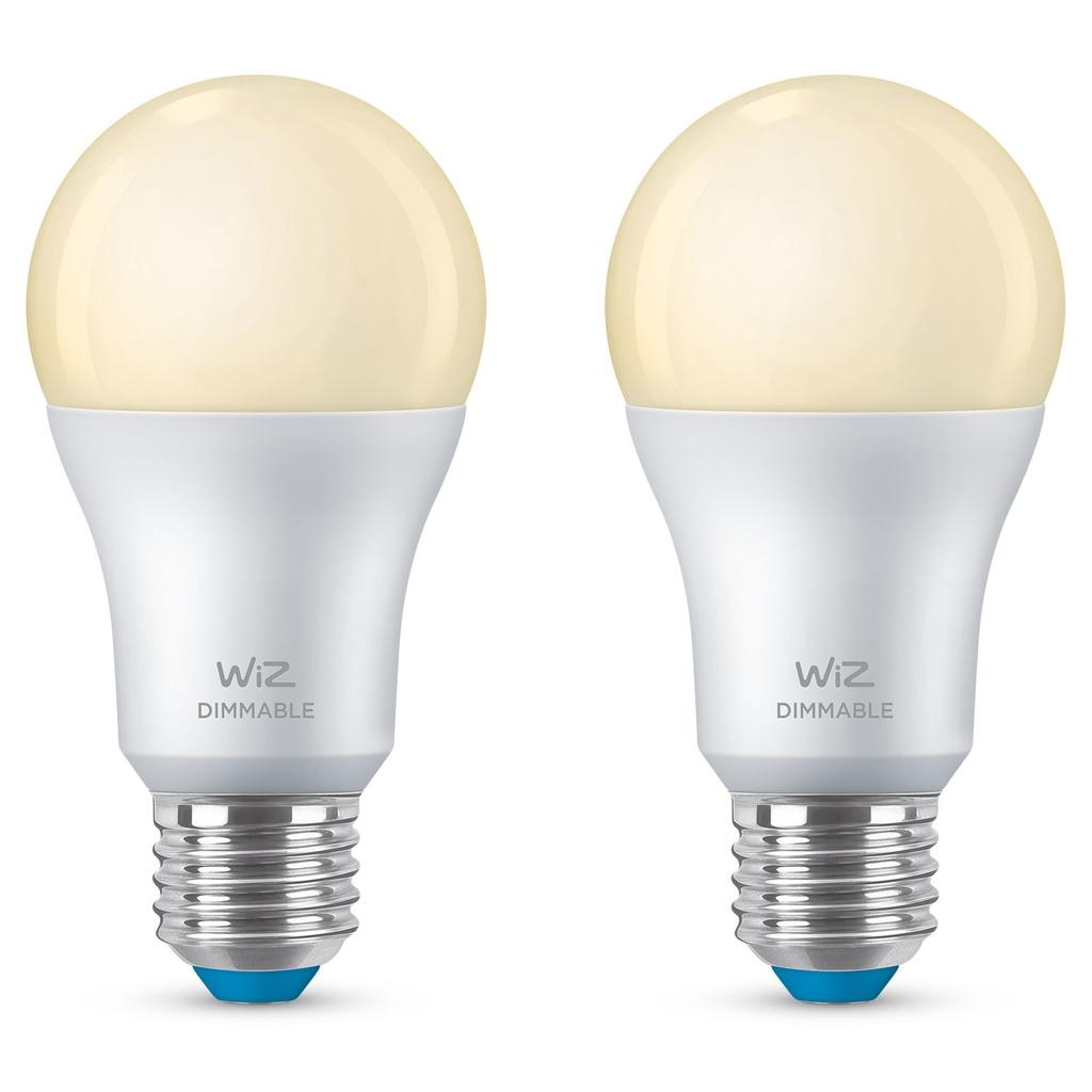 WiZ WiFi Smart LED E27 60W Dimbar varmvit 2-pack