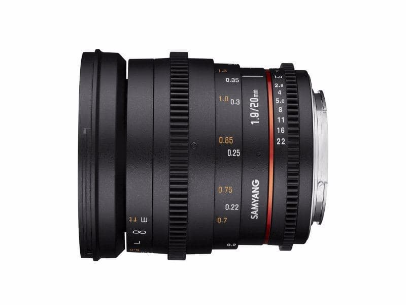 Samyang 20 MM T1,9 VDSLR Nikon F