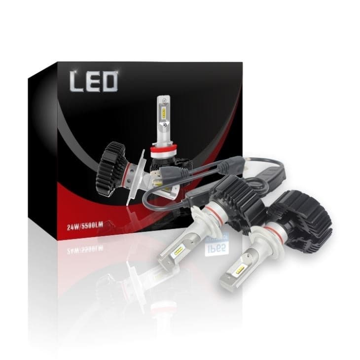 LED-konvertering 7 Plus, H7, 24W/lampa, 5500LM, 2-pack