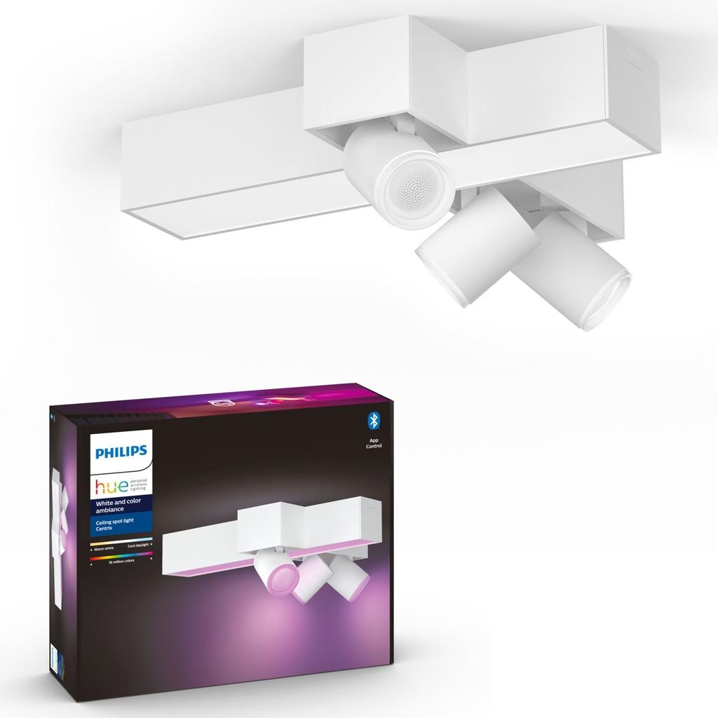 PHILIPS Hue Centris 3x spot + tak Kors Vit