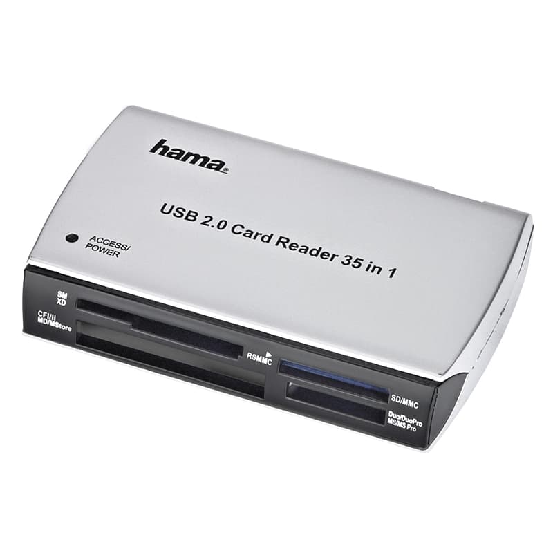 Hama Minneskortläsare Usb 2.0 Grå/Svart Universal