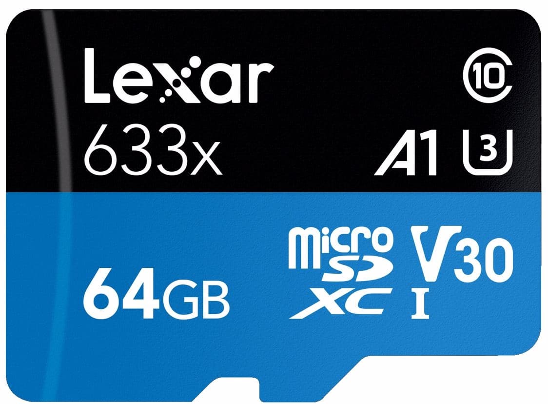LEXAR 633X MICROSDHC/SDXC W/ADAP (V30) R95/W45 64GB