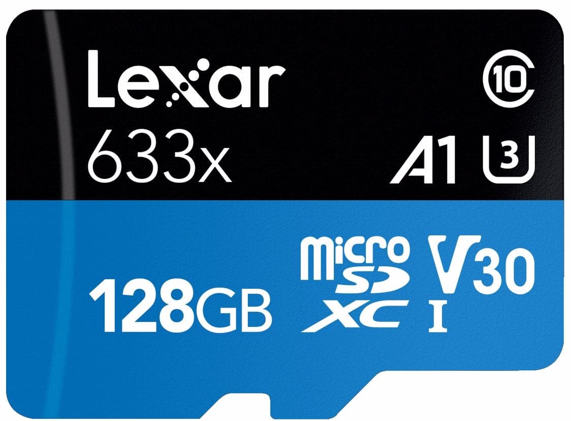 LEXAR 633X MICROSDHC/SDXC W/ADAP (V30) R95/W45 128GB