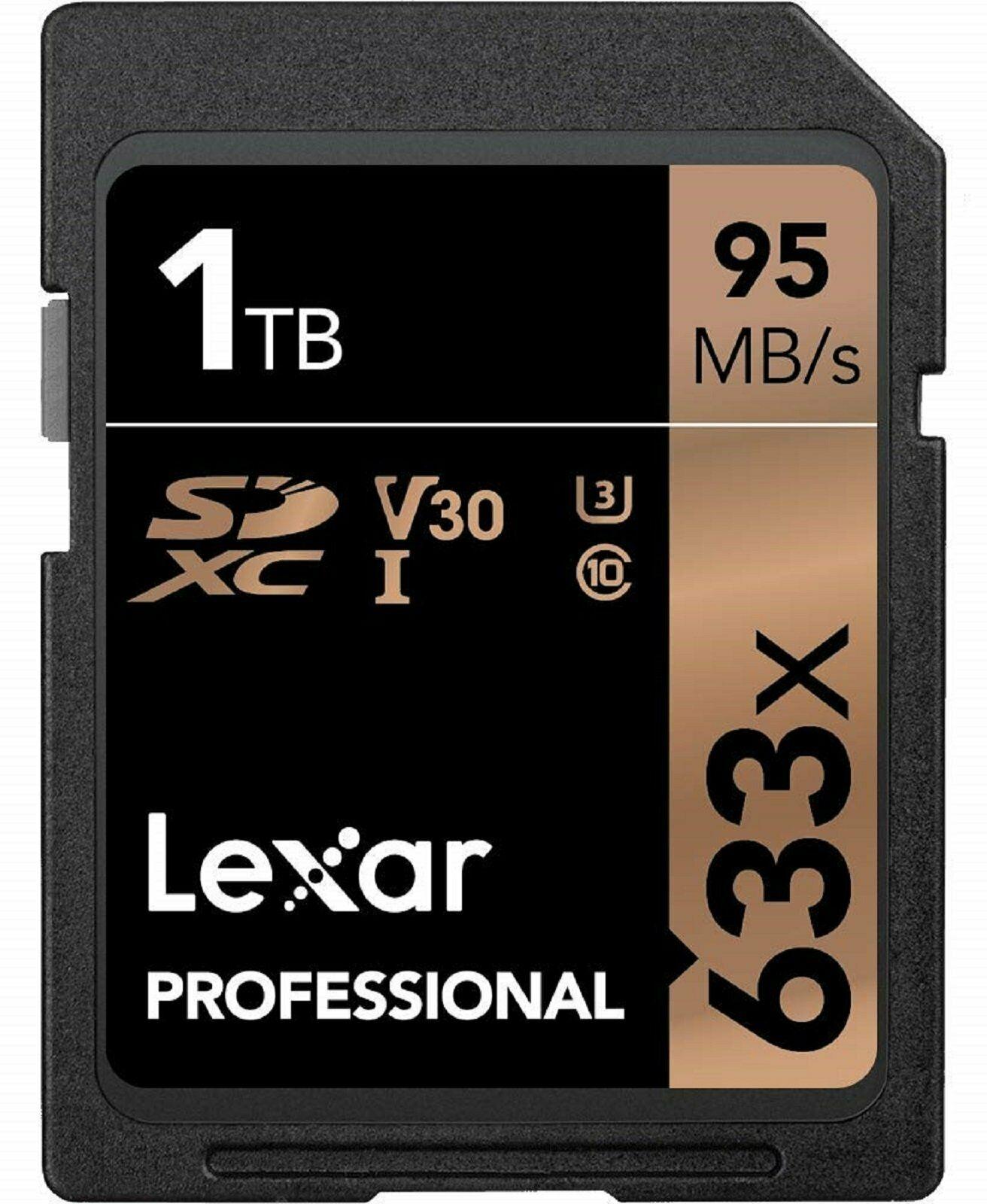 LEXAR PRO 633X SDHC/SDXC UHS-I U1/U3 (V30) R95/W45 1TB (V30) R95/W70