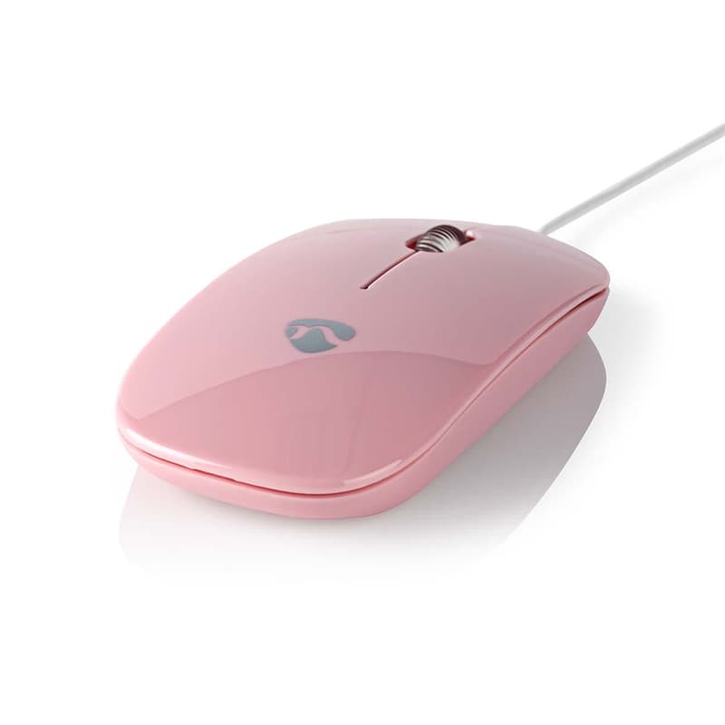 Trådbunden mus | 1 000 DPI | 3 knappar | Rosa
