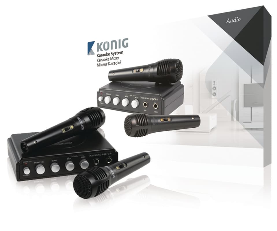 König Svart karaoke-mixer