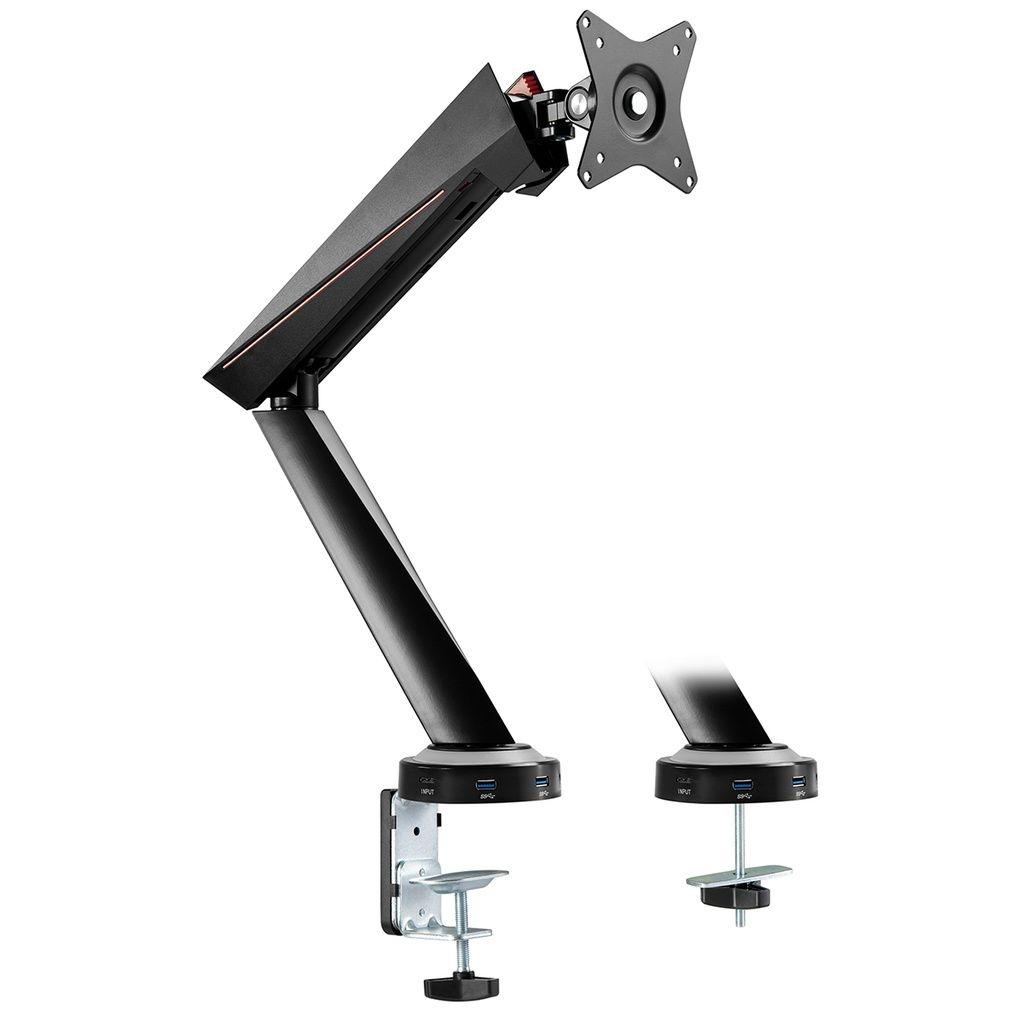 LogiLink Gaming-monitorarm 17-32 Single Svart