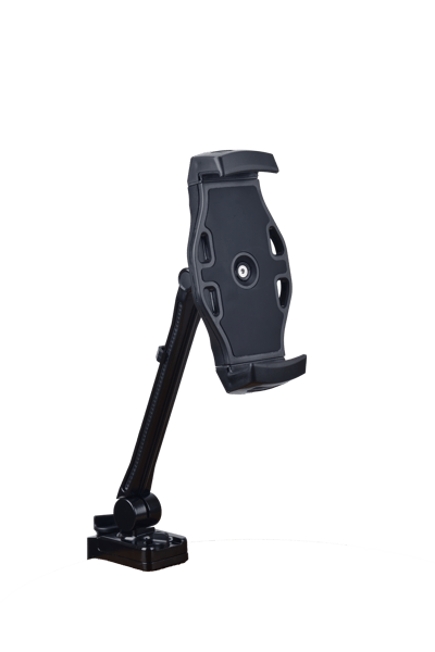 Smartphone and tablet stand with C-Clamp, 4"-12", 360 degree rotation,