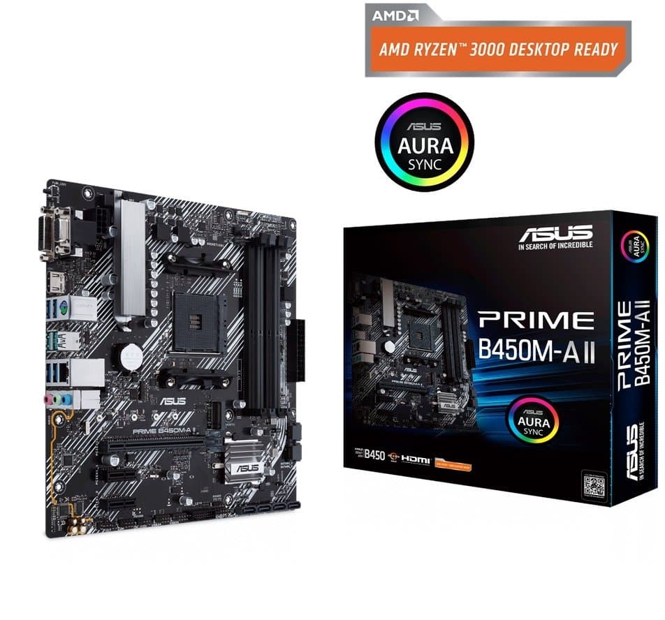 ASUS PRIME B450M-A II CPNT ATX +2GLN+U3.2+M2 SATA6+4XDDR8 IN