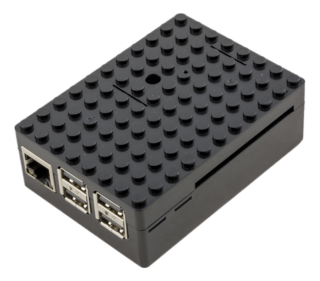 Multicomp Pi-Blox Case for Raspberry Pi and camera, bulk, black