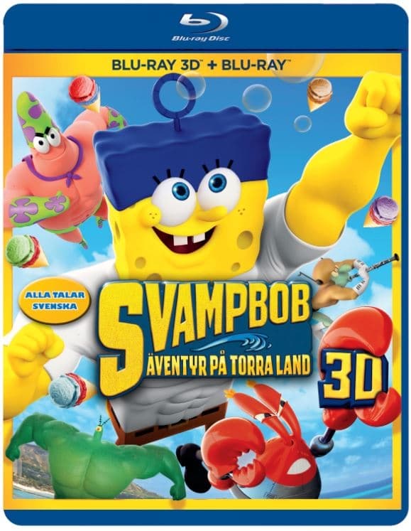 Svampbob Fyrkant: Äventyr på torra land (3D Blu-ray + Blu-ray) (2 disc)