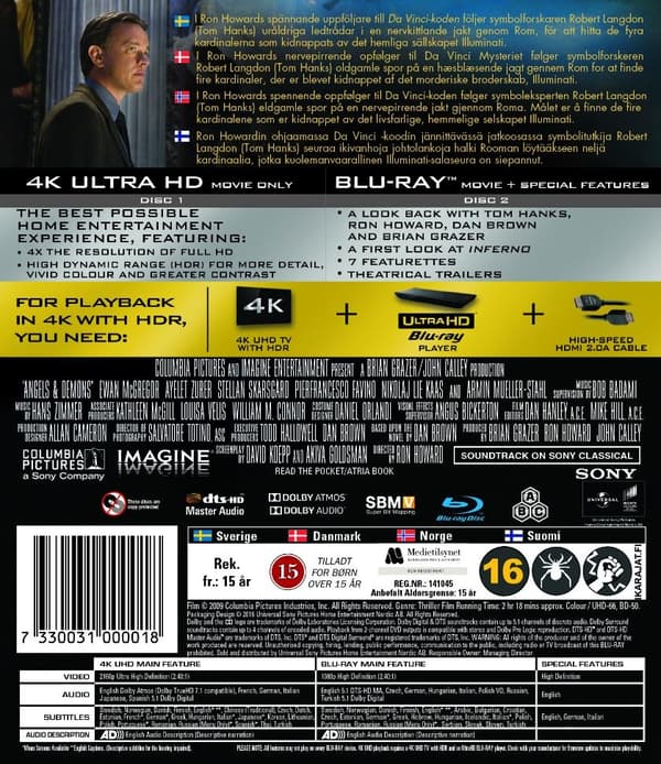 Angels & Demons (4K Ultra HD + Blu-ray)