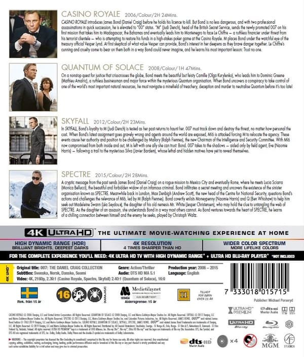 Daniel Craig Box (4K Ultra HD + Blu-ray) (8 disc)
