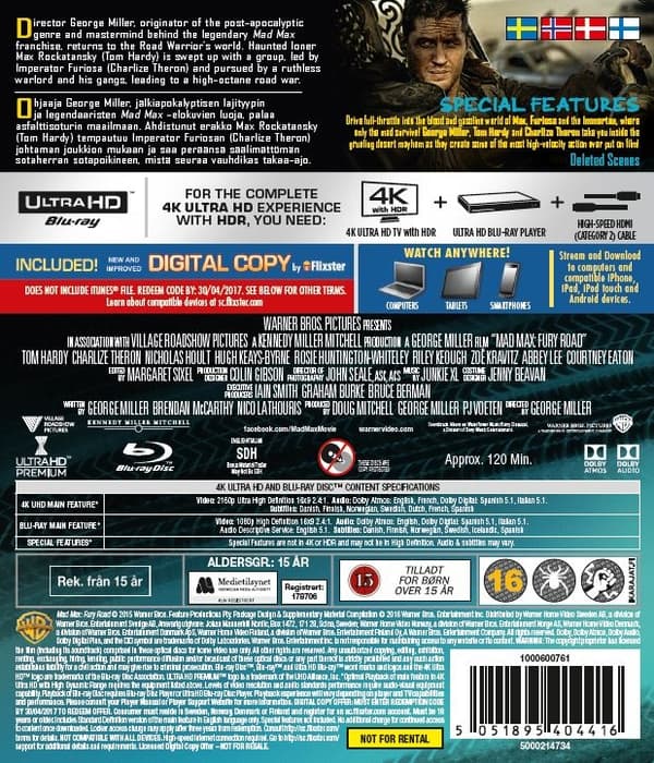 Mad Max: Fury Road (4K Ultra HD + Blu-ray)
