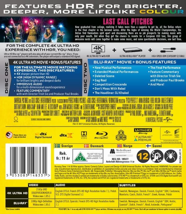 Pitch Perfect 3 (4K Ultra HD + Blu-ray)
