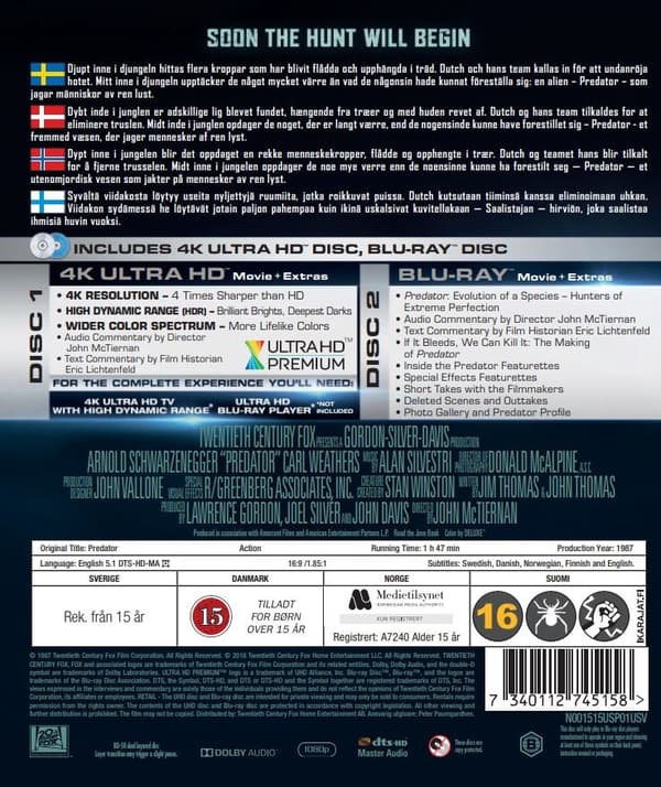 Predator (4K Ultra HD + Blu-ray) (2 disc)