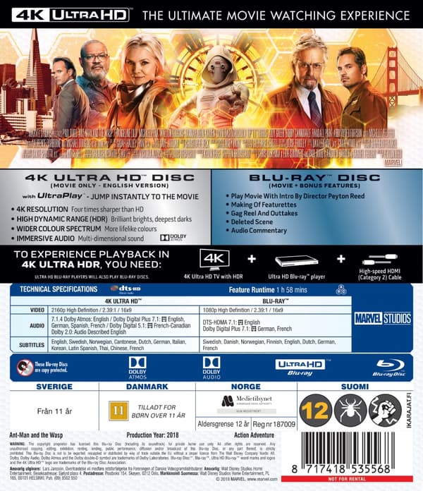 Ant-Man and the Wasp (4K Ultra HD + Blu-ray) (Import)
